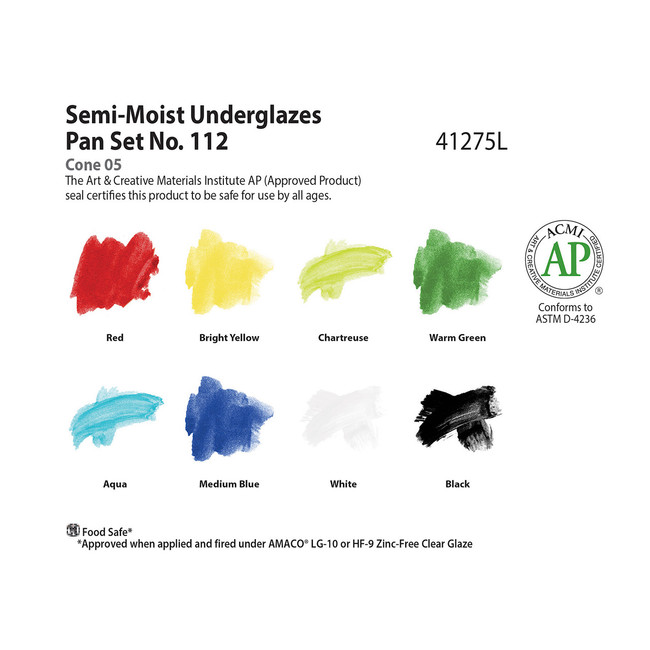 Semi-Moist Underglaze Set #112